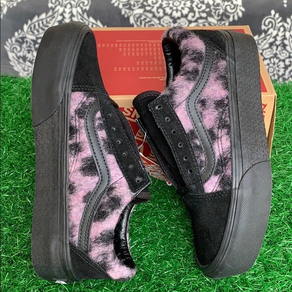 VANS OLD SKOOL PLATFORM MIX LEOPARD PINK/BLACK WMN - Picture 2 of 16